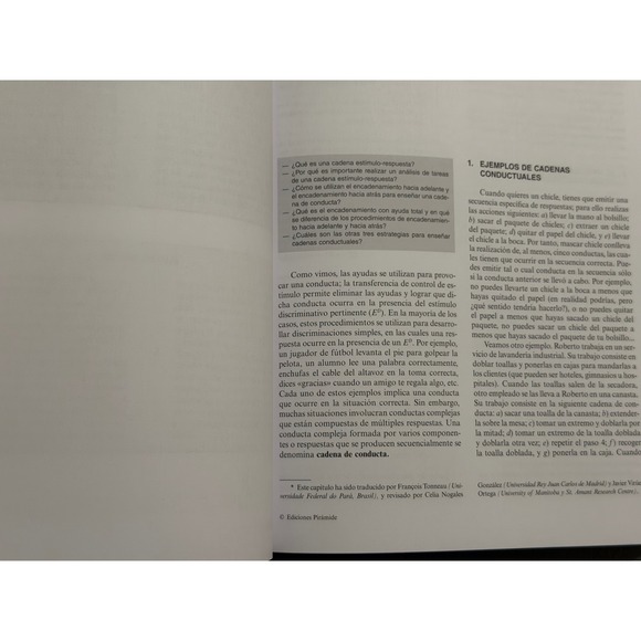 Modificacion de conducta Spanish Psychology Paper Back 5th Edition - Picture 8 of 16